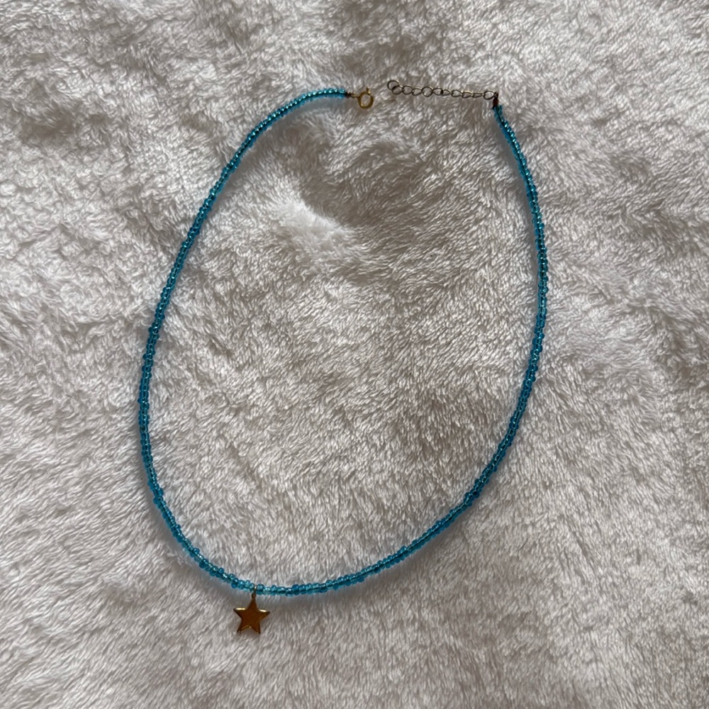 Women’s blue star charm necklace